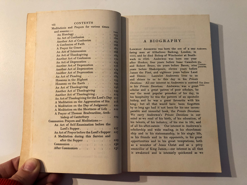 Lancelot Andrewes and His Private Devotions / Alexander Whyte - translator / Reprinted 1981 by Baker Book House Company from the Second Edition (1895) published by Oliphant, Anderson, and Ferrier (0801001765)