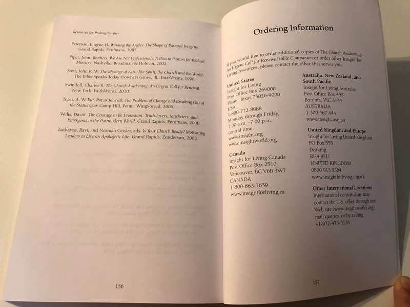 The Church Awakening: An Urgent Call for Renewal by Charles R. Swindoll / An Urgent Call for Renewal Bible Companion is intended to do-to be a wake-up call for Christ's church / Get ready to become a vital part of what Christ intends His church to be (9781579729042) 