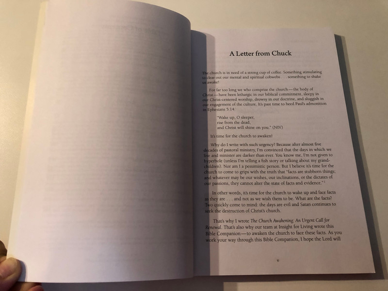 The Church Awakening: An Urgent Call for Renewal by Charles R. Swindoll / An Urgent Call for Renewal Bible Companion is intended to do-to be a wake-up call for Christ's church / Get ready to become a vital part of what Christ intends His church to be (9781579729042) 