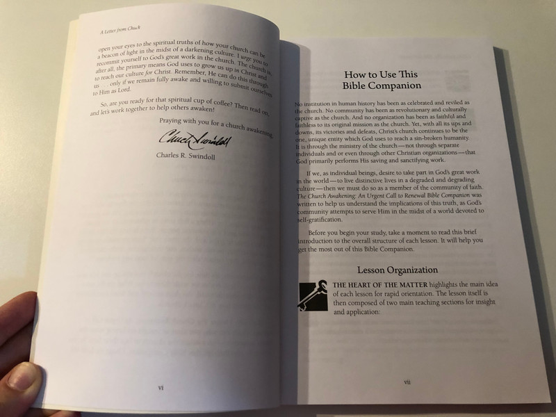 The Church Awakening: An Urgent Call for Renewal by Charles R. Swindoll / An Urgent Call for Renewal Bible Companion is intended to do-to be a wake-up call for Christ's church / Get ready to become a vital part of what Christ intends His church to be (9781579729042) 