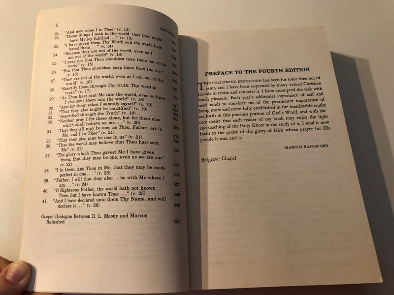 Our Lord Prays for His Own: Thoughts on John 17 / Introduction by S. Maxwell Coder / Moody Press edition / Reprint. Originally published: Chicago: Moody Press, 1950 (0825436176)