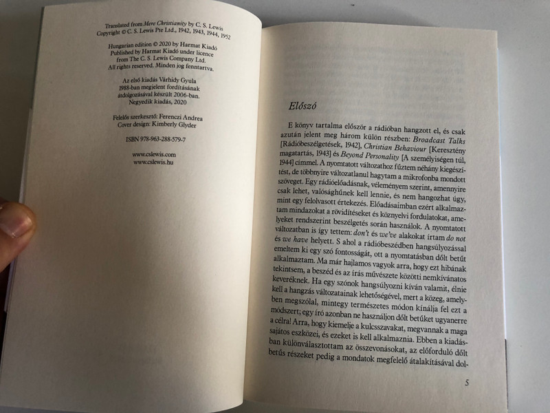 Kereszteny vagyok - C.S. LEWIS  Harmat Kiadó 2020  Paperback (9789632885797)