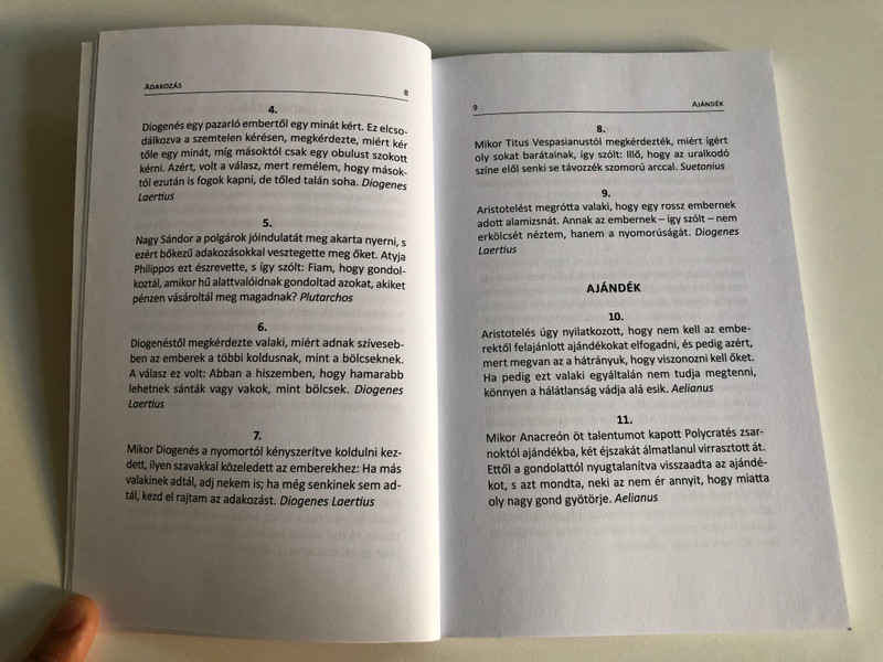 500 RÖVID ÓKORI SZTORI  Kiss Bernadett  Ókori bölcseletek szentenciái az adakozástól a vitézségig  TINTA KÖNYVKIADÓ KFT 2017  Paperback (97896340908611)