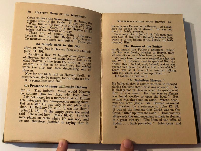 Heaven, the Home of the Redeemed Its Location, Its Character, Its People, Its Bliss  TWELVE IMPORTANT PAPERS BY WRITERS OF REPUTE COMPILED BY HY. PICKERING  PICKERING & INGLIS GLASGOW EDINBURGH LONDON