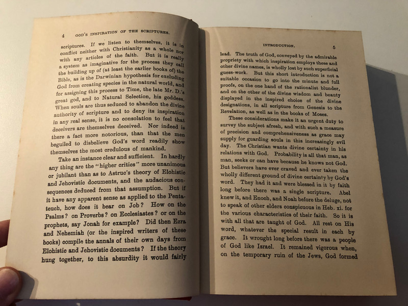 God's Inspiration of the Scriptures (Understanding Christianity) By WILLIAM KELLY  an outstanding classical scholar in his generation, preacher, teacher  C. A. HAMMOND TRUST BIBLE DEPOT 11 Little Britain, London