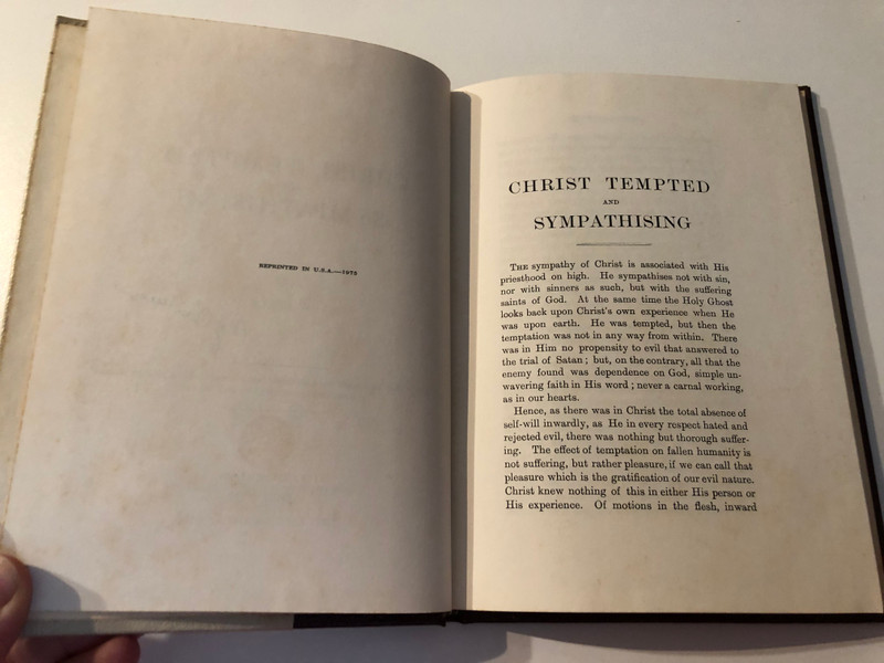 CHRIST TEMPTED AND SYMPATHIZING by W. KELLY  BELIEVERS BOOKSHELF  A NEW EDITION, REVISED, 1906