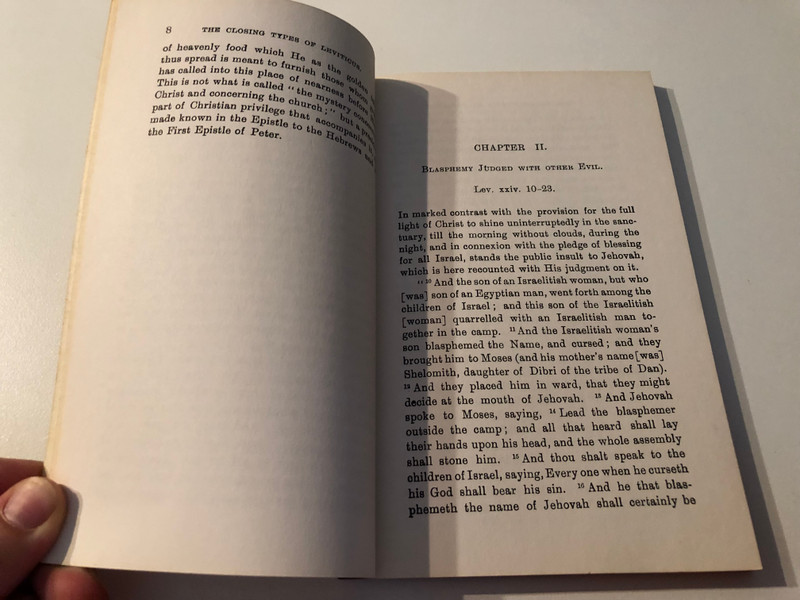The Closing Types Of Leviticus Exposition Of Leviticus 24-27 by William Kelly  A delightfully unique, deep study on book of Leviticus 24-27  Excellent for mature Bible students  BIBLE TRUTH PUBLISHERS