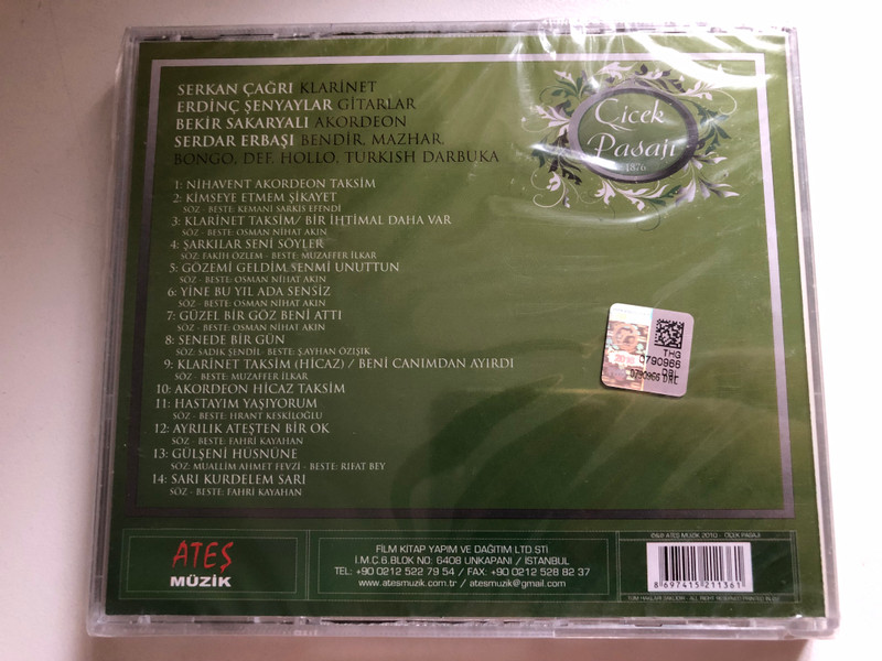 Çiçek Pasajı: Turkish Classiscs Relaxation Music / Ateş Müzik Audio CD 2010