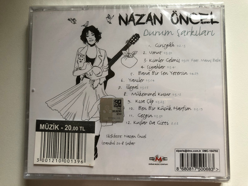 Nazan Öncel – Durum Şarkıları / Doğan Music Company Audio CD 2018 / DMC-104792