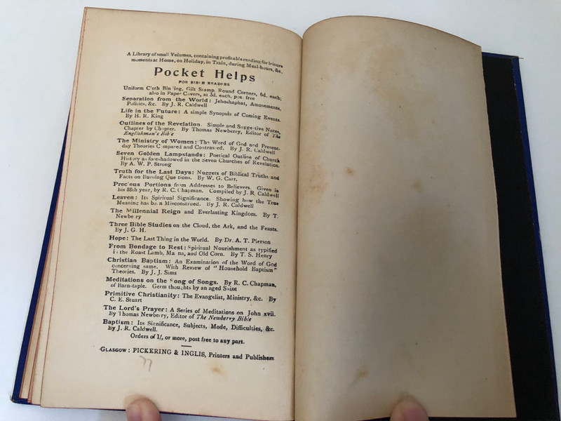 Because Ye Belong to Christby John R. Caldwell  Contains Bible Papers by Accredited Writers, Expositions, Suggestive Articles, Practical Papers, Correspondence, Questions and Answers