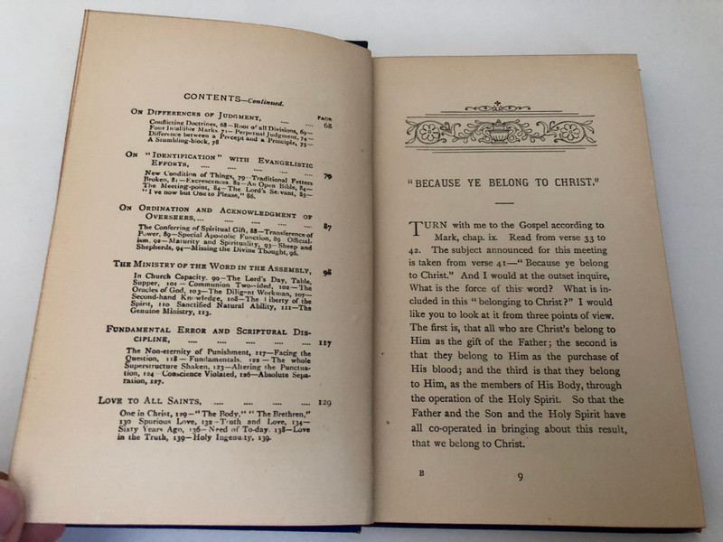 Because Ye Belong to Christby John R. Caldwell  Contains Bible Papers by Accredited Writers, Expositions, Suggestive Articles, Practical Papers, Correspondence, Questions and Answers