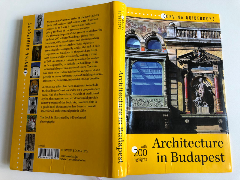 Architecture in Budapest - with 200 highlights  Bede Béla  CORVINA GUIDEBOOKS 2020  Paperback (9789631366792)