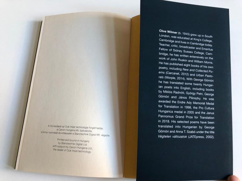 Steep Path Poems Translated from the Hungarian  Clive Wilmer and George Gömöri  MODERN HUNGARIAN POETRY  Corvina Kiadó, 2018  Paperback (9789631365580)