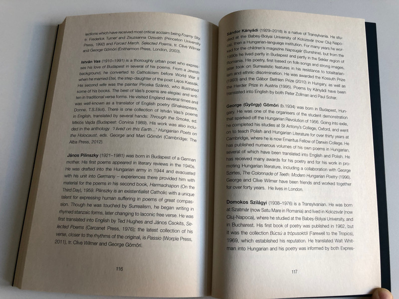 Steep Path Poems Translated from the Hungarian  Clive Wilmer and George Gömöri  MODERN HUNGARIAN POETRY  Corvina Kiadó, 2018  Paperback (9789631365580)