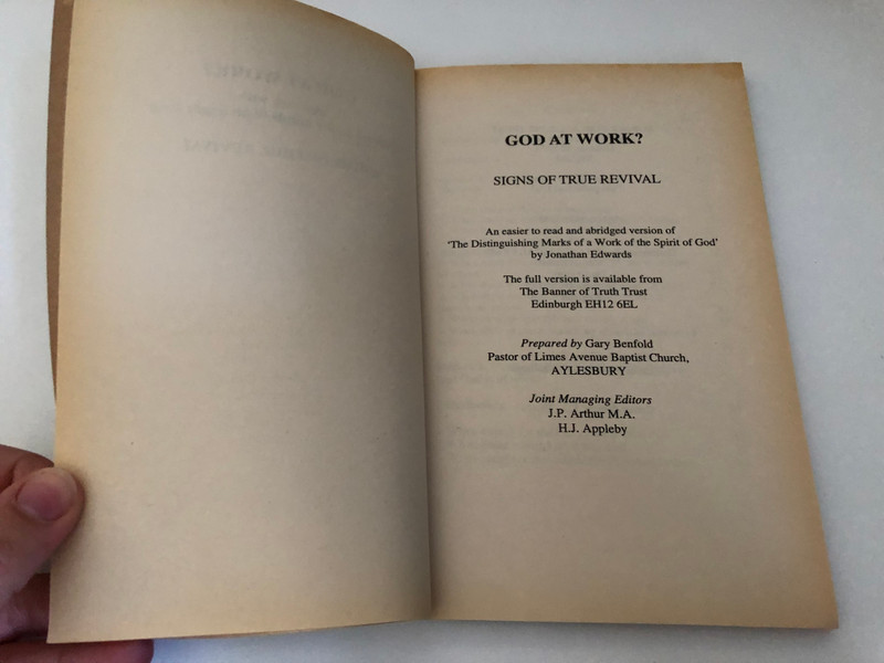 God at Work by Jonathan Edwards / Great Christian Classics 