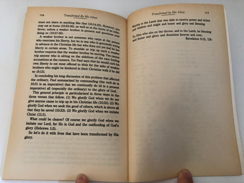 Transformed by His Glory by Charles Ryrie  Regain a Sense of the Wonder of God  Bible Study-Devotional  Publisher SP Scripture Press Amersham-on-the-Hill