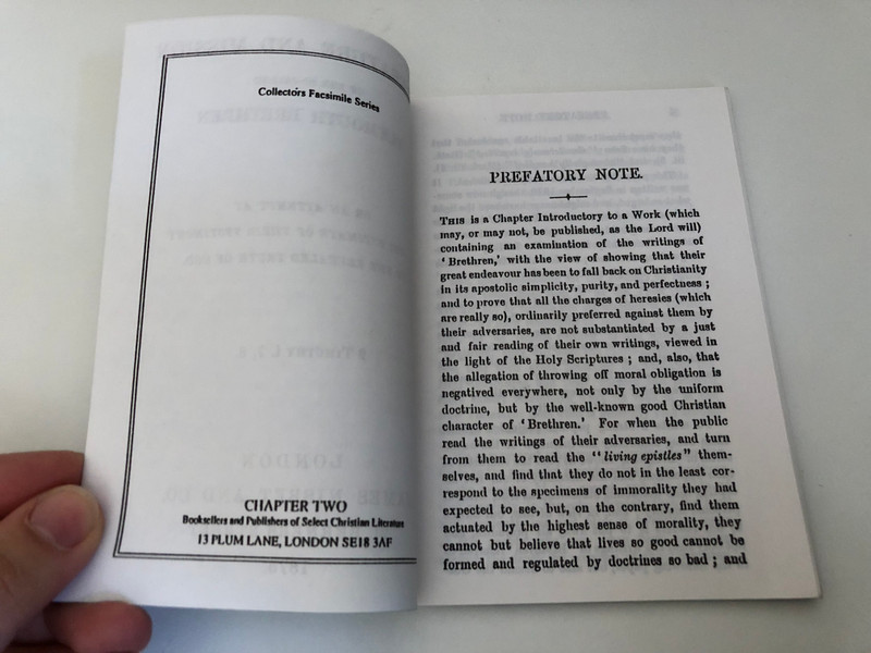 The Literature and Mission of the so-called Plymouth Brethren by Reid, W. / Or an attempt at a just estimate of their testimony to the revealed truth of God / LONDON JAMES NISBET AND CO. 21 BERNERS STREET. 1875 (9781853071140)