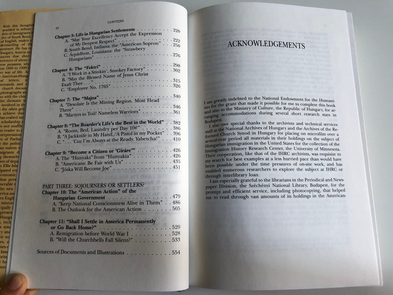 The HAZARDOUS QUEST Hungarian immigrants in the United States 1895-1920  A DOCUMENTARY  Edited and translated by ALBERT TEZLA  CORVINA Books 1993  Hardcover (97896313346437)