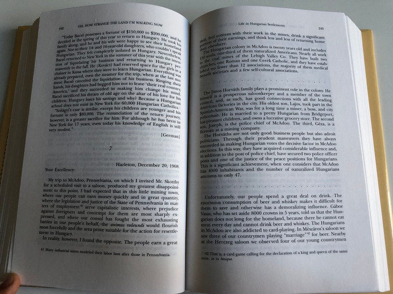 The HAZARDOUS QUEST Hungarian immigrants in the United States 1895-1920  A DOCUMENTARY  Edited and translated by ALBERT TEZLA  CORVINA Books 1993  Hardcover (97896313346437)
