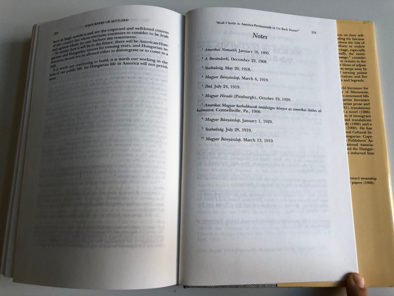 The HAZARDOUS QUEST Hungarian immigrants in the United States 1895-1920  A DOCUMENTARY  Edited and translated by ALBERT TEZLA  CORVINA Books 1993  Hardcover (97896313346437)