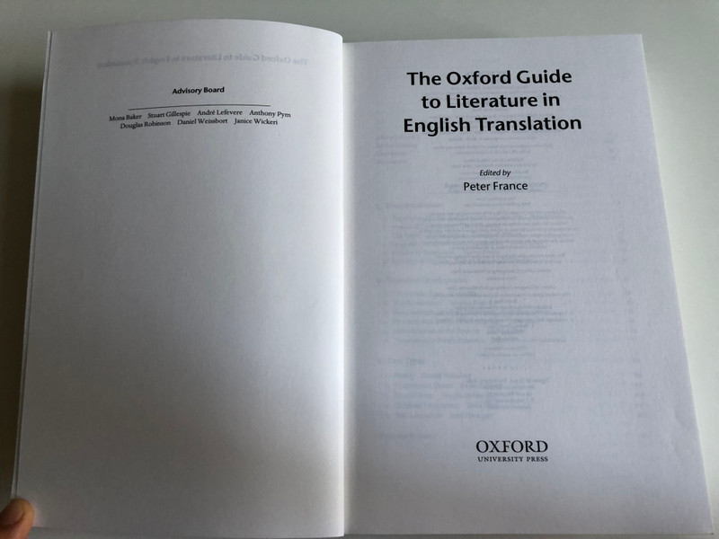 The Oxford Guide to Literature in English Translation  Edited by Peter France  Oxford University Press 2001  Paperback (9780199247844)