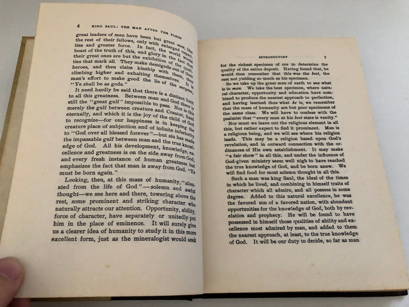 King Saul The Man After the Flesh by Samuel Ridout  BEING NOTES ON 1 SAMUEL  Publisher BELIEVERS BOOKSHELF P. O. Box 261 Sunbury, Pennsylvania  PRINTED IN THE UNITED STATES OF AMERICA