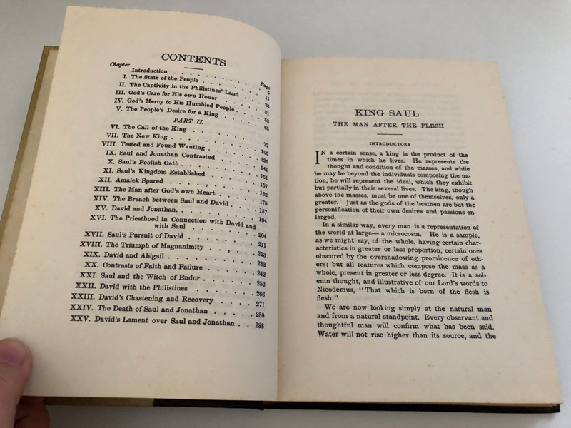 King Saul The Man After the Flesh by Samuel Ridout  BEING NOTES ON 1 SAMUEL  Publisher BELIEVERS BOOKSHELF P. O. Box 261 Sunbury, Pennsylvania  PRINTED IN THE UNITED STATES OF AMERICA