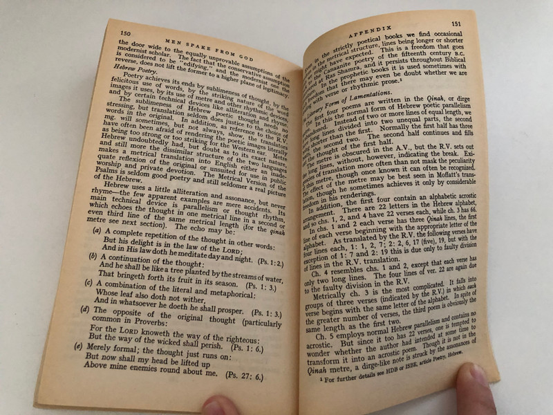 Men Spake from God by H. L. Ellison / Bible Christian Living / BIBLICAL CLASSICS LIBRARY / Studies in the Hebrew Prophets / Publisher: The Paternoster Press (0853646503)