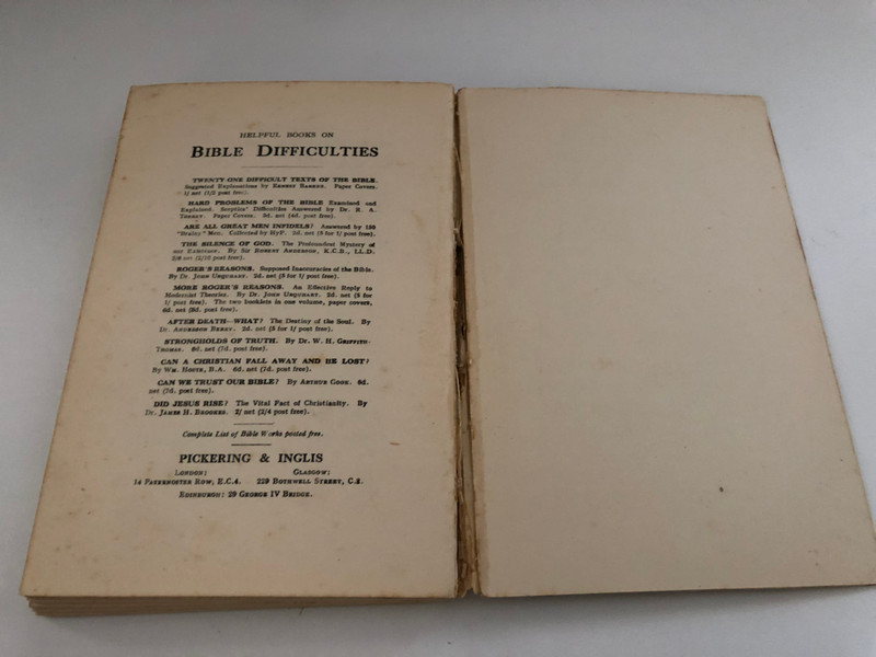 J. C. M. DAWSON RECENT-DAY PROBLEMS DEALING WITH 19 SUBJECTS  All the Word of God for all the People of God  THE WITNESS JOURNAL OF BIBLE LITERATURE  Made and Printed in Great Britain
