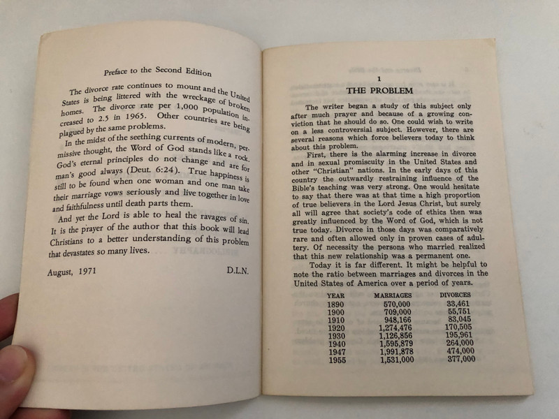 Divorce and the Bible by Donald L Norbie  The Lord is able to heal the ravages of sin  The Problem - Word Studies - Old Testament Teaching - New Testament Teaching - Discipline