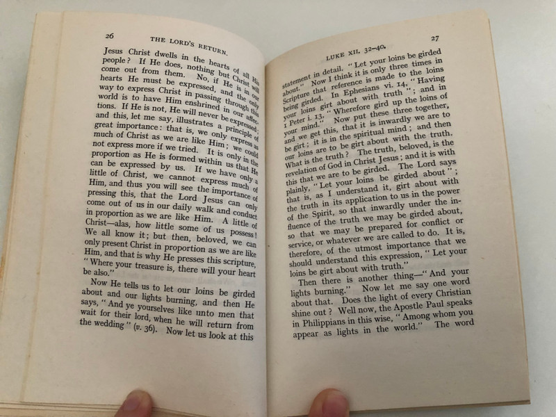 THREE ADDRESSES ON THE LORD'S RETURN by E. DENNETT / WORDS OF TRUTH / Printed & Bound by GOSPEL TRACT PUBLICATIONS (1850800006)