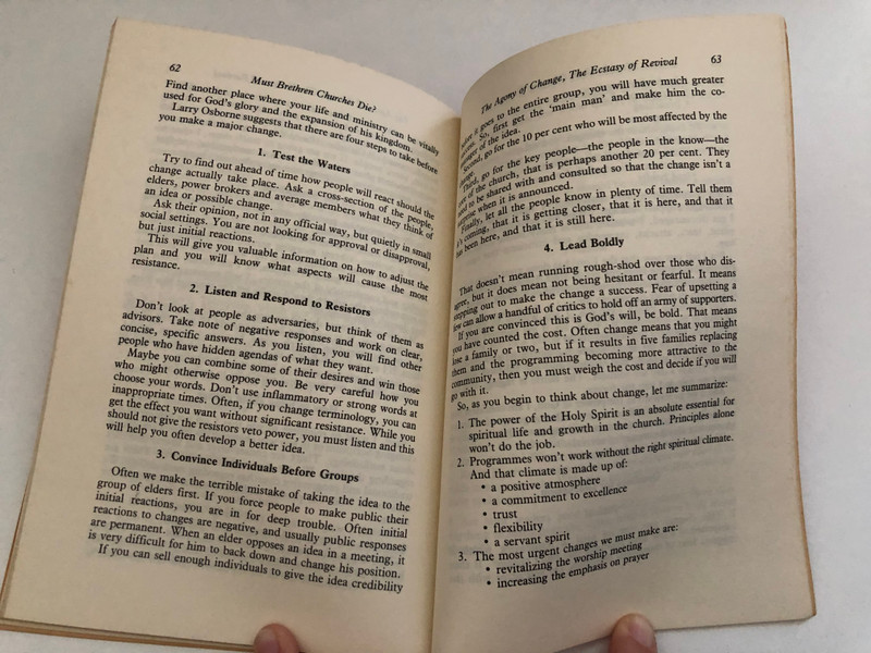 Must Brethren Churches Die? by K. G. Dyer / With an introductory chapter by John Allan / Partnership Publications Mount Radford Crescen / Typeset in Great Britain by Photoprint ( 0900128089)