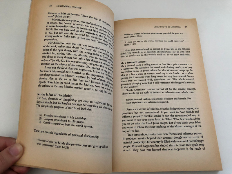 He Humbled Himself  Recovering the Lost Art of Serving by Kenneth C. Fleming  Portraits of servanthood from the Old and New Testaments  Published 1993 by Walterick Publishers  Printed in the United States of America