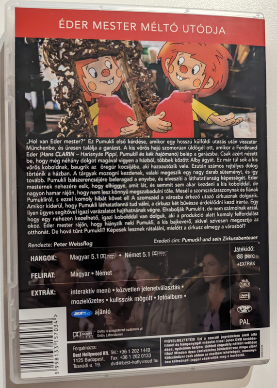 Pumukli – A Cirkuszi Porondon / Pumucki und sein Zirkusabenteuer / 2005 DVD Video (5998133157034)