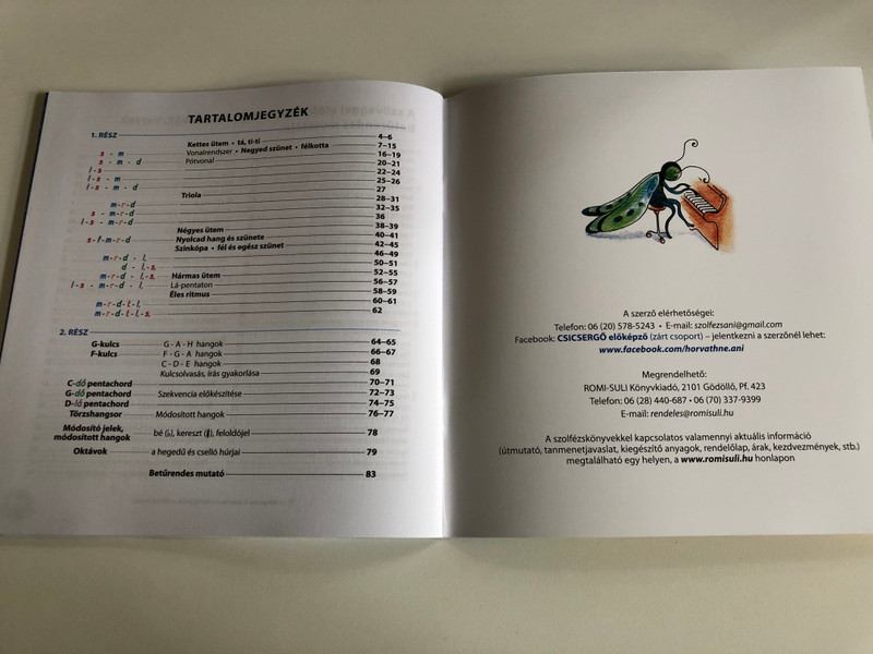 Csicsergő Zenei Előképző - Munkafüzet  Horváth Istvánné Smid Anna  ROMI-SULI 2019  Paperback (9789634882602)