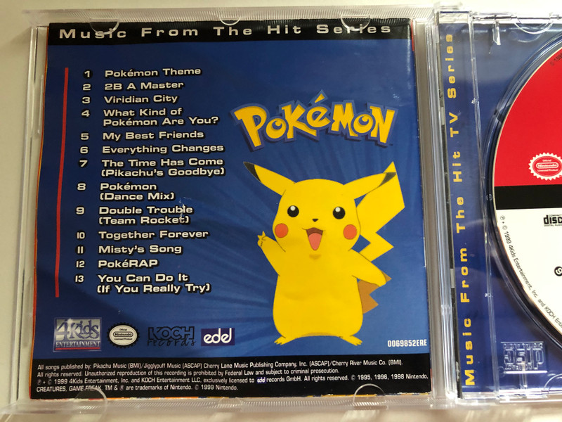 Pokémon - With 10 Brand New Songs! / Incl. Poster with 150 Pokémon / BONUS! This CD Contains the PokeRAP Music Video! / Edel Audio CD 1999 / 0069852ERE