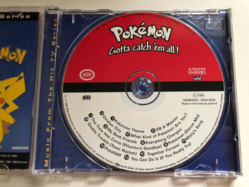 Pokémon - With 10 Brand New Songs! / Incl. Poster with 150 Pokémon / BONUS! This CD Contains the PokeRAP Music Video! / Edel Audio CD 1999 / 0069852ERE