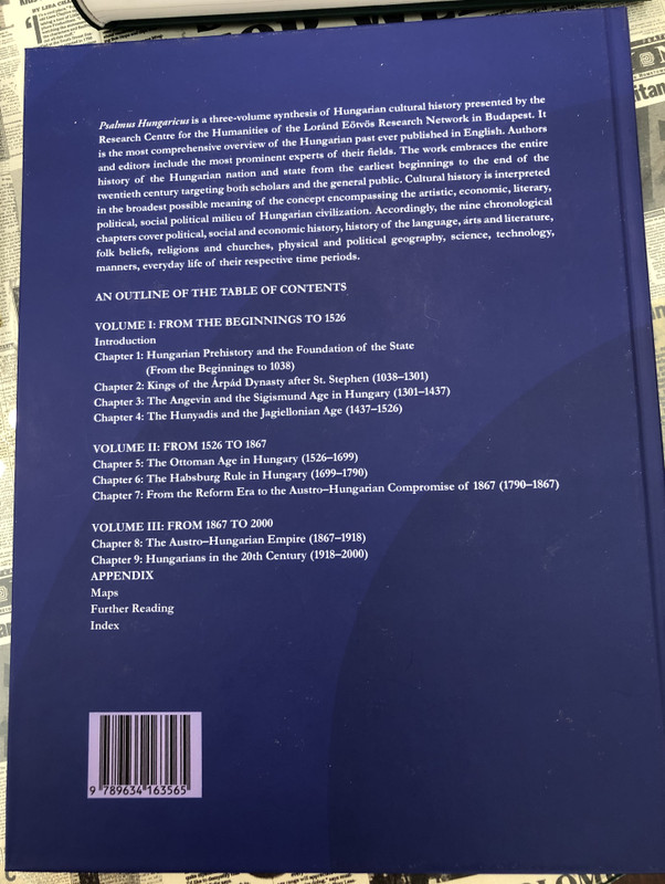 PSALMUS HUNGARICUS A HUNGARIAN CULTURAL HISTORY  VOLUME I FROM THE BEGINNINGS TO 1526  Paperback (9789634163565)