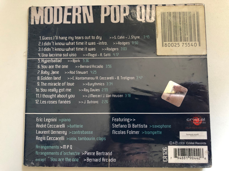Modern Pop Quartet – Doin' Their Jazz Thing / Cristal Records Audio CD 2008 / CR126
