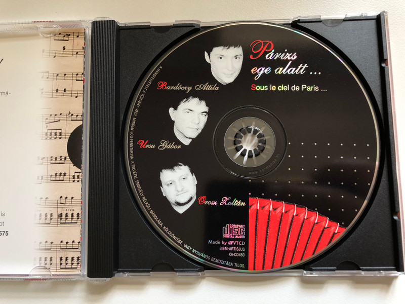 Párizs Ege Alatt... Sous Le Ciel De Paris - Bardóczy Attila, Orosz Zoltán, Ursu Gábor / Kadencia Kft. Audio CD 2002 / KA-CD 450