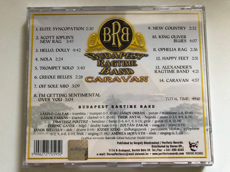 Budapest Ragtime Band - Caravan / Periferic Records Audio CD 2004 / BGCD 138