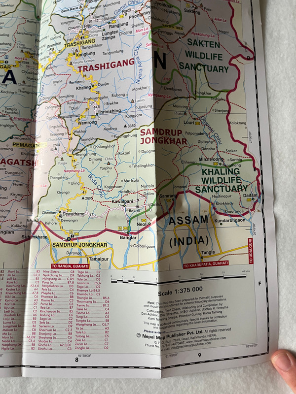 BHUTAN Political Map  The Land of The Thunder Dragon  1375,000  Latest and Updated  Nepal Map Publisher Pvt. Ltd. (9789937818091)
