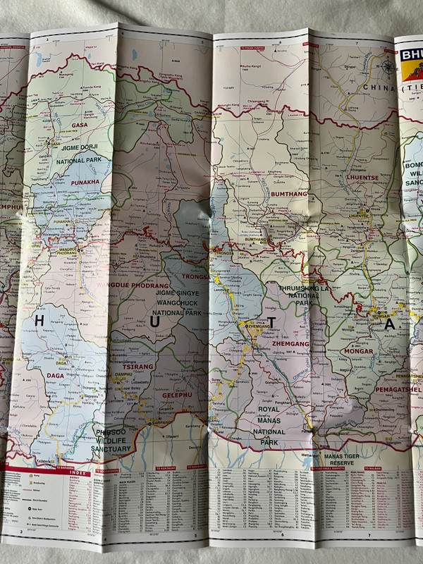 BHUTAN Political Map  The Land of The Thunder Dragon  1375,000  Latest and Updated  Nepal Map Publisher Pvt. Ltd. (9789937818091)