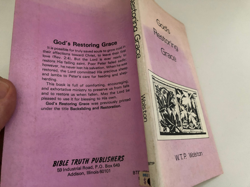 Gods Restoring Grace by W.T.P. Wolston  Previously printed under the title Backsliding and Restoration  BIBLE TRUTH PUBLISHERS 