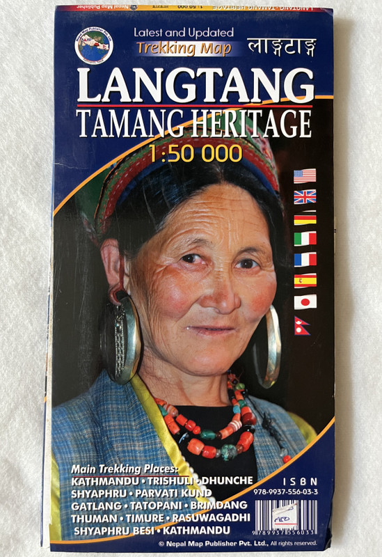 LANGTANG - TAMANG HERITAGE  GOSAIN KUND, HELAMBU  150,000  Langtang National Park  Latest and Updated Trekking Map  लाङ्गटाङ्ग  Map (9789937556033)