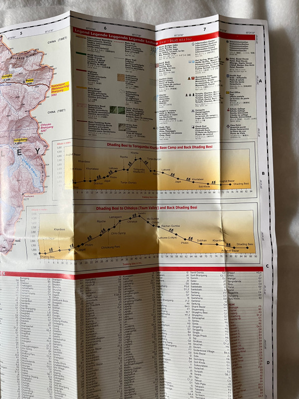 TSUM VALLEY - GANESH HIMAL  185 000  Latest and Updated Trekking Map  चुम उपत्यका गणेश हिमाल  Nepal Map Publisher Pvt. Ltd  Map (9789937827676)