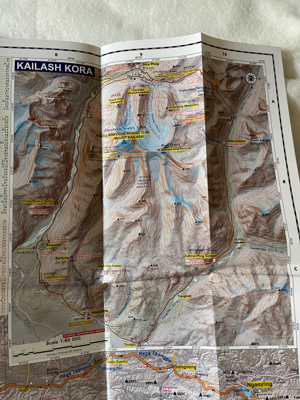 KATHMANDU to KAILASH  1700 000  SHISHA PANGMA  Latest Road & Trekking Map  कैलाश  Nepal Map Publisher Pvt. Ltd. (9789937806292)