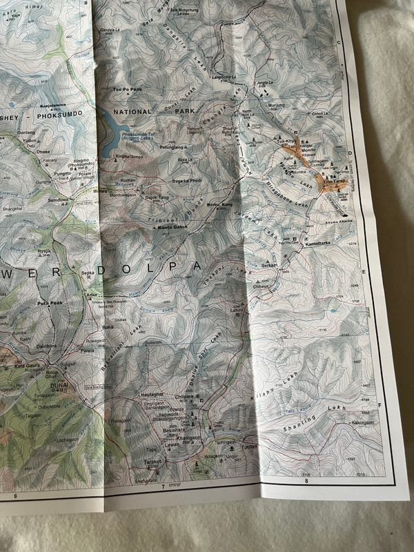 LOWER DOLPO - SHEY PHOKSUMDO  Paolo Gondoni  TREKKING ROUTES  1135 000  PHOKSUMDO LAKE (3600 m11808 ft)  Nepa Maps