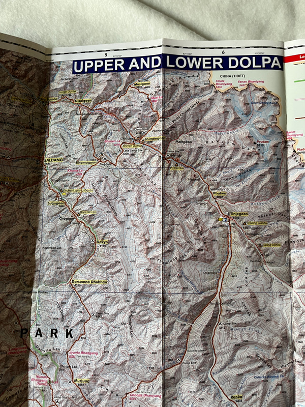 UPPER AND LOWER DOLPA  1125 000  SHEY PHOKSUNDO NATIONAL PARK  Latest and Updated Trekking Map  डोल्पा  Nepal Map Publisher Pvt. Ltd. (9789937818063)