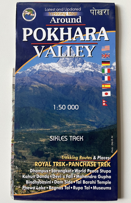 Around POKHARA VALLEY  150 000  SIKLES TREK  Latest and Updated Trekking Map  पोखरा  Nepal Map Publisher Pvt. Ltd. (9780072556088)